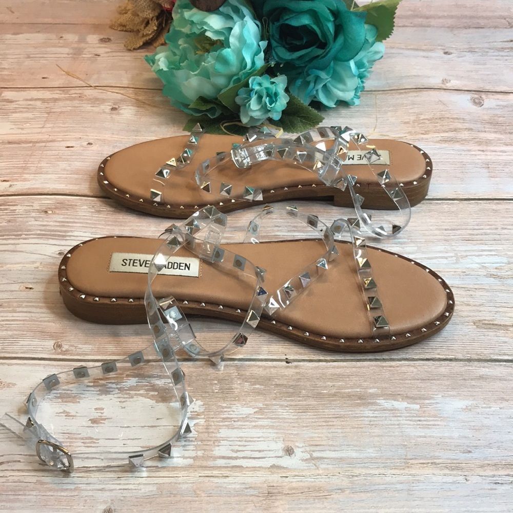 Steve Madden Clear Travel Gladiator Sandal - Picture 7 of 9